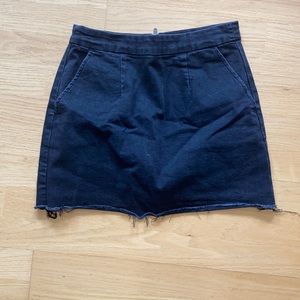 Faux denim jean skirt